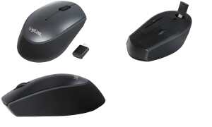 LogiLink Funk Maus USB-C, kabellos, schwarz (11116312)