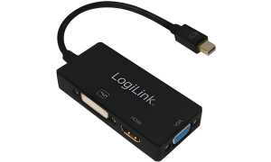 LogiLink 4K Mini DisplayPort auf DV I/HDMI/VGA Adapter (11116334)