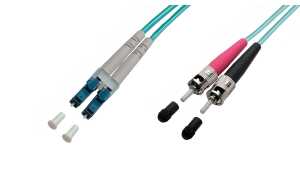 Telegärtner LWL Patchkabel, 2 x ST - LC-Duplex, OM3, 10 m (11192172)