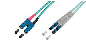 Telegärtner LWL Patchkabel, LC-Duplex - SC-Duplex, OM3, 5 m (11192279)