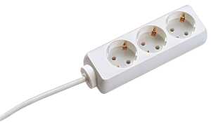 BACHMANN Steckdosenleiste SELLY 3-f ach, genietet, weiss (11270201)