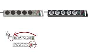 brennenstuhl Steckdosenleiste Supe r-Solid, 5-Fach, silber (11270683)