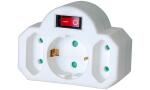 Adapter-Schutzkontakt - 3-fach, weiß,...