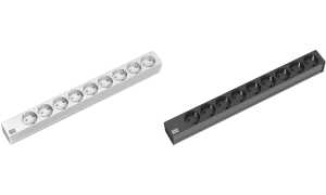 BACHMANN 19 Steckdosenleiste, 9-fa ch, ohne Schalter schwarz (11296061