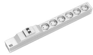 BACHMANN 19 Steckdosenleiste, 6-fa ch, mit FI Schutzschalter (11296091