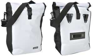 FISCHER Fahrrad-Gepäckträgertasche Kurier, weiß/schwarz (11580232)
