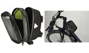FISCHER Fahrrad-Oberrohrtasche Prem ium, schwarz (11580239)