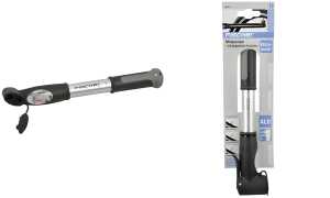 FISCHER Mini-Fahrrad-Luftpumpe, aus Aluminium, Höhe: 295 mm (11610244)
