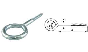 suki. Ringschraube, 16 x 6 x 2,8 mm , Holzgewinde (11660236)