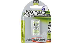 ANSMANN NiMH Akku SOLAR, Micro AAA, 550 mAh, 2er Blister (18005525)