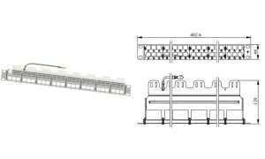 Telegärtner 19 Modulträger für 48 AMJ-S Module, 1 HE (18800111)