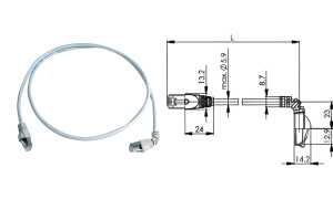 Telegärtner Patchkabel, Kat.6A (tie f), S/FTP, 2,0 m, grau (18800143)