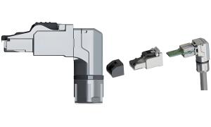Telegärtner RJ45-Stecker MFP8 Kat.6 A(tief), gewinkelt, T568B 18800160