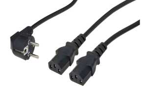 shiverpeaks BASIC-S Y-Stromkabel, s chwarz, 1,8 m (22225582)