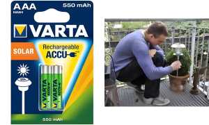 VARTA NiMH Akku Rechargeable Accu Solar, Micro (AAA/HR03) (3060745)