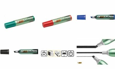 BIC Permanent-Marker Marking Onyx 1 481, Keilspitze, schwarz (331140300