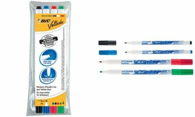 BIC Whiteboard-Marker Velleda 1721, Rundspitze, 4er Etui (331159100)