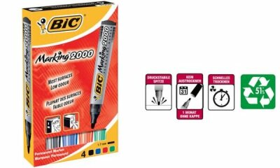 BIC Permanent-Marker 2000 Ecolution s, Rundspitze, 4er Etui (331301400)