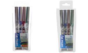 PILOT Tintenroller Hi-Tecpoint V5, 4er Etui, farbig sortiert (33139810
