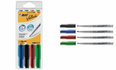 BIC Whiteboard-Marker Velleda 1741, Rundspitze, 4er Etui (331438700)