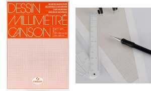CANSON Millimeterpapier, 650 x 500 mm, 90 g/qm (332219400)