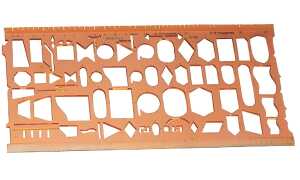 MINERVA Organigraph Schablone Symbo le 45 (334152500)