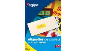 agipa Adress-Etiketten, 210 x 297 m m, gelb (334618500)