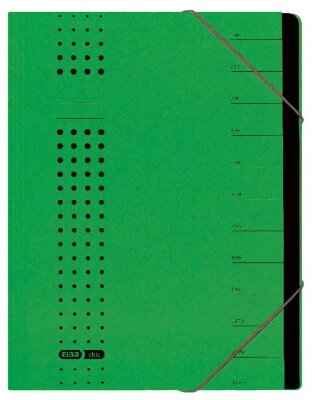 ELBA Prospekthülle DIN A4 mit farb igem Rand PP grün (335442500)