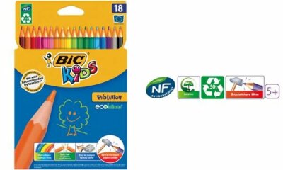 BIC KIDS Buntstifte Evolution ecolu tions, 18er Kartonetui (339106300)