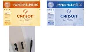 CANSON Millimeterpapier, DIN A4, 90 g/qm, Farbe: blau (339299700)