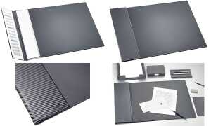 Concerto Schreibunterlage schwarz Nahtfarbe schwarz, 45x65 cm, Leder