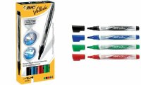 BIC Whiteboard-Marker Velleda Liqui d Ink, 4er Etui...