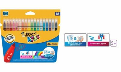 BIC KIDS Fasermaler Kid Couleur med ium, 18er Kartonetui (5103568)