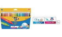 BIC KIDS Fasermaler Kid Couleur med ium, 24er Kartonetui...