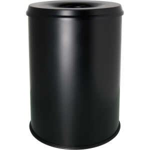 helit Stahl-Papierkorb the guardia n, 15 Liter, schwarz (5125162)