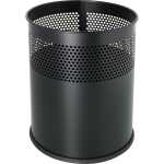 helit Stahl-Papierkorb the dot, 1 5 Liter, schwarz (5125198)