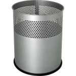 helit Stahl-Papierkorb the dot, 1 5 Liter, alu-grau...