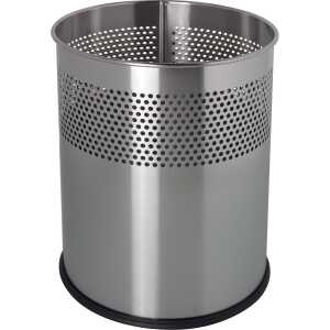helit Edelstahl-Papierkorb the dot , 15 Liter, silber (5125200)