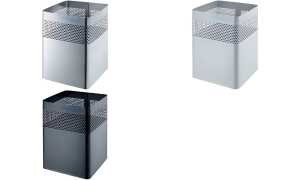 helit Edelstahl-Papierkorb the dot , 18 Liter, silber (5125201)