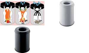 helit Edelstahl-Papierkorb the gua rdian, 15 Liter, silber (5125204)