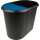 helit Papierkorb the double, oval , PE, schwarz/blau (5161040)