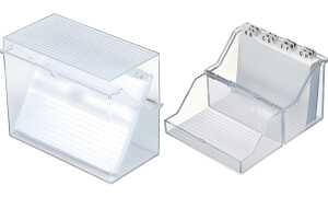 helit Klein-Karteikasten the index , A8 quer, glasklar (5161155)