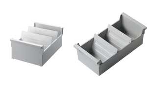 helit Karteitrog the admin, A6 qu er, lichtgrau, unbestückt (5161182)