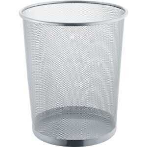 helit Papierkorb the circle networ k, 15 Liter, silber (5170354)