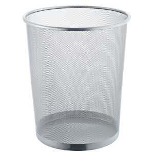 helit Papierkorb the circle networ k, 23 Liter, silber (5170356)