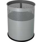helit Stahl-Papierkorb the dot, 1 5 Liter, silber (5170360)