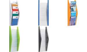 helit 4er Wand-Prospekthalter the arc, DIN A5 hoch, silber (5171049)