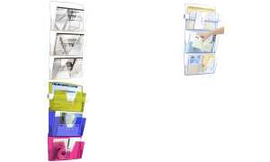 CEP Wandprospekthalter 3er Set, DIN A4, 1 Fach, glasklar (52535182)