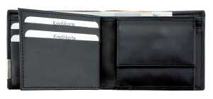 Alassio Geldbörse, Querformat, Lede r, schwarz (5315125)