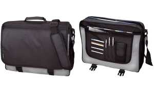 LiGHTPAK Umhängetasche WAVE, Poly ester, schwarz/grau (5317358)